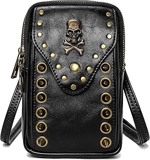 Small Crossbody Bag Shoulder Purse Leather Belt Pouch Travel Phone Holder Punk Medieval Vintage Festival Costume Accessory