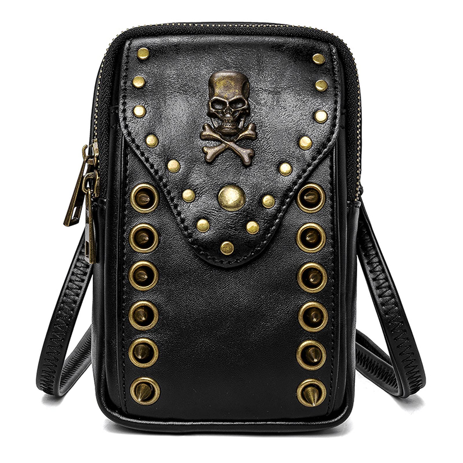 Small Crossbody Bag Shoulder Purse Leather Belt Pouch Travel Phone Holder Punk Medieval Vintage Festival Costume Accessory