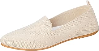 B&W womens B&W-W036-Offwhite/Offwhite Ballet Flat