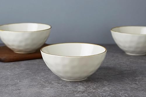 Miniatura 9 de famiware Juego de 6 cuencos de cereales Ocean Square de 6 pulgadas, cuencos de avena para arroz de 23 onzas, aptos para microondas y lavavajillas,