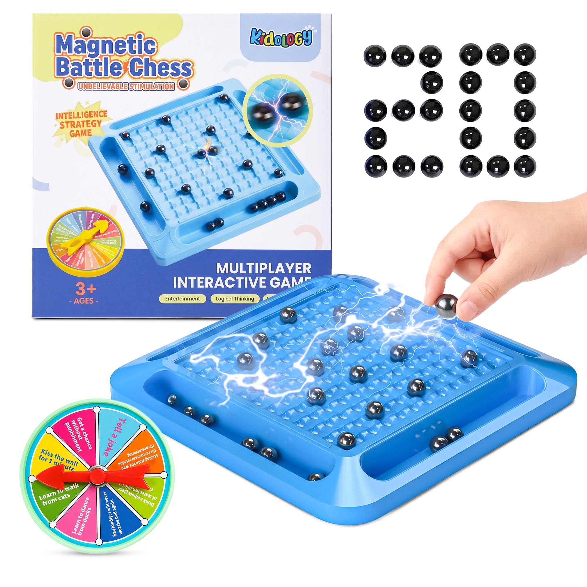 Kidology Upgraded Magnetic Chess Toy with 20 Magnets for Kids Age 3+ Years | Family Fun & Strategy Board Game | Develop Intelligence | Table Top Puzzle Game for Kids & Adults-image-24
