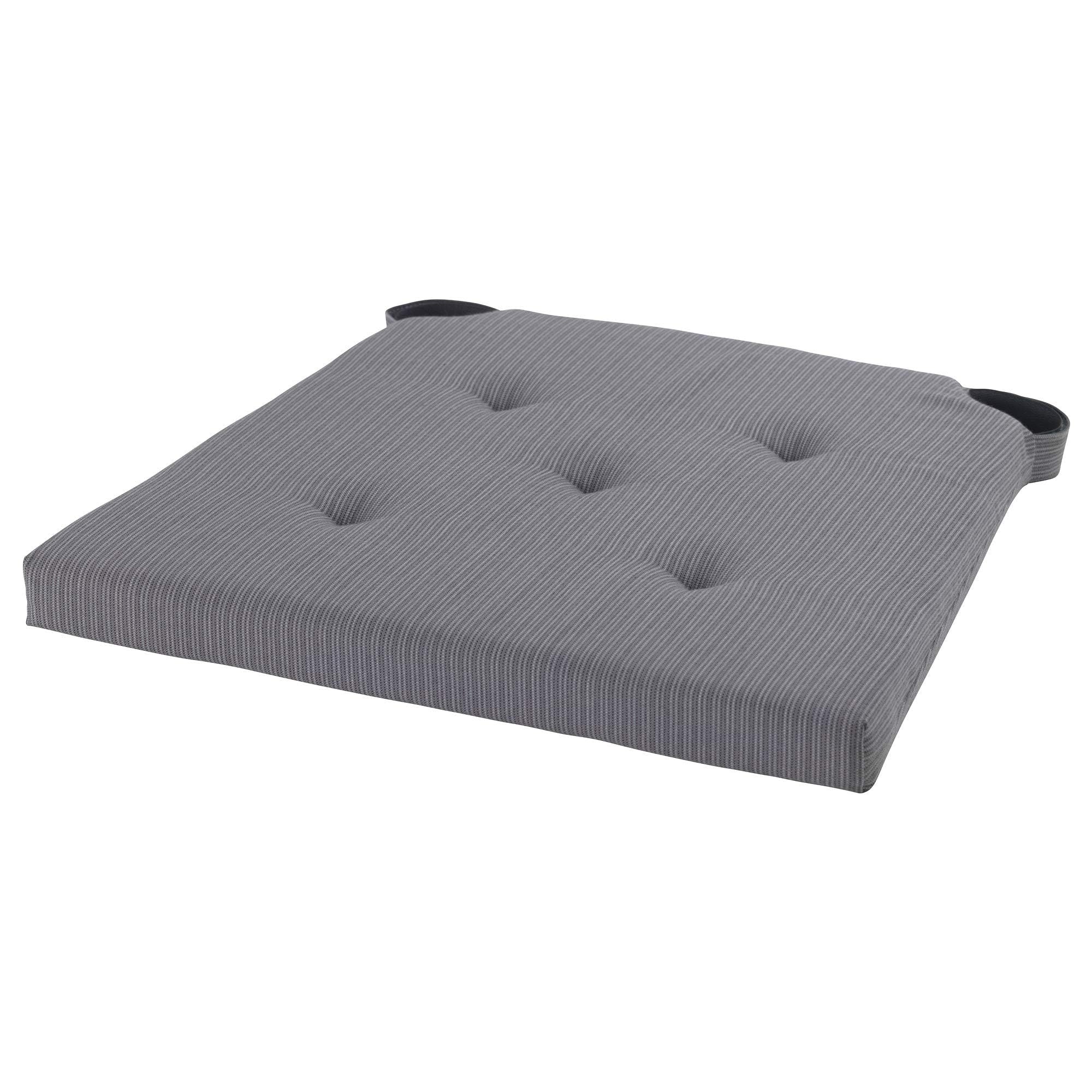 Ikea Justina Stuhlkissen, grau, 35/42 x 40 x 4 cm
