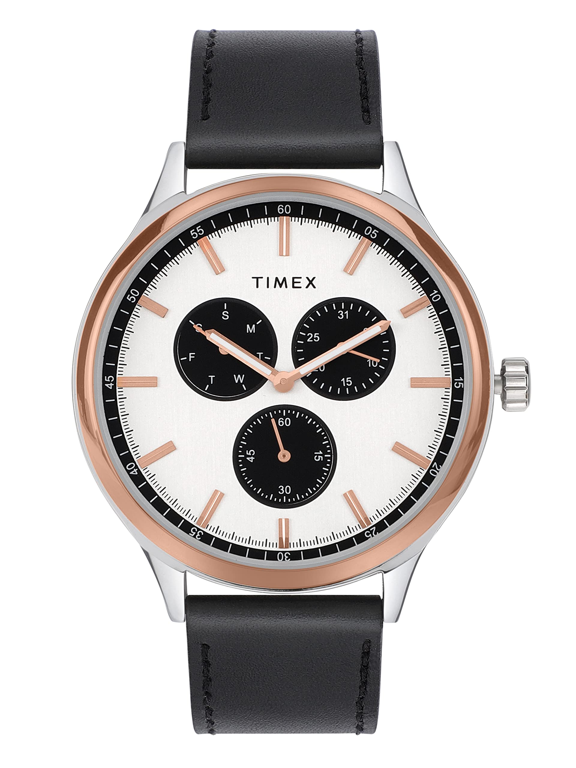 TIMEX Fashion Collection Multifunction Men Analog Silver Dial Coloured Quartz Stainless Steel Watch, Round Dial with 43 mm Case Width - TWEG184SMU07 (B0BY97Z21B) Amazon Price History, Amazon Price Tracker