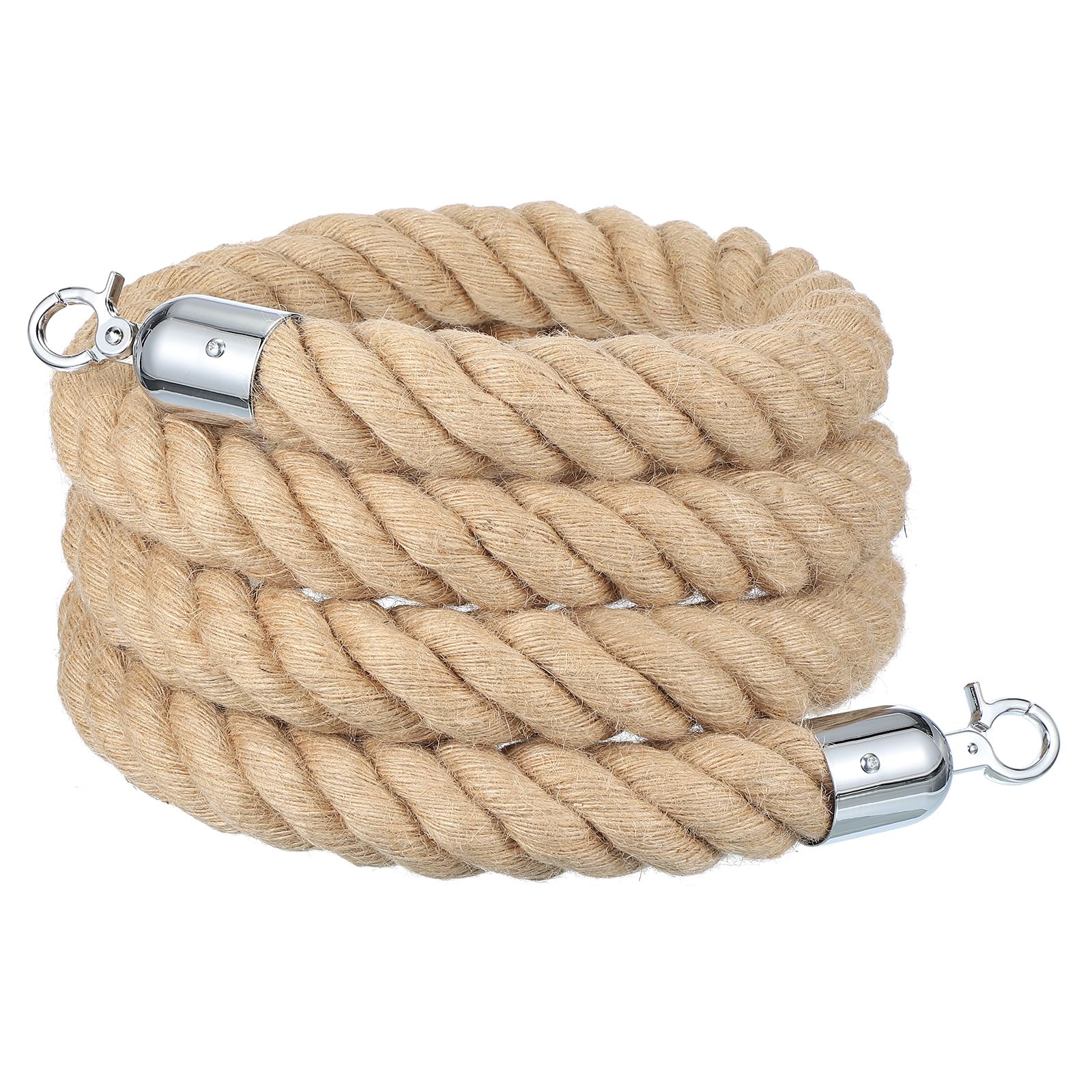 QUARKZMAN Corde De Sécurité En Jute 10ft X 1.5 Pouce Avec Mousquetons