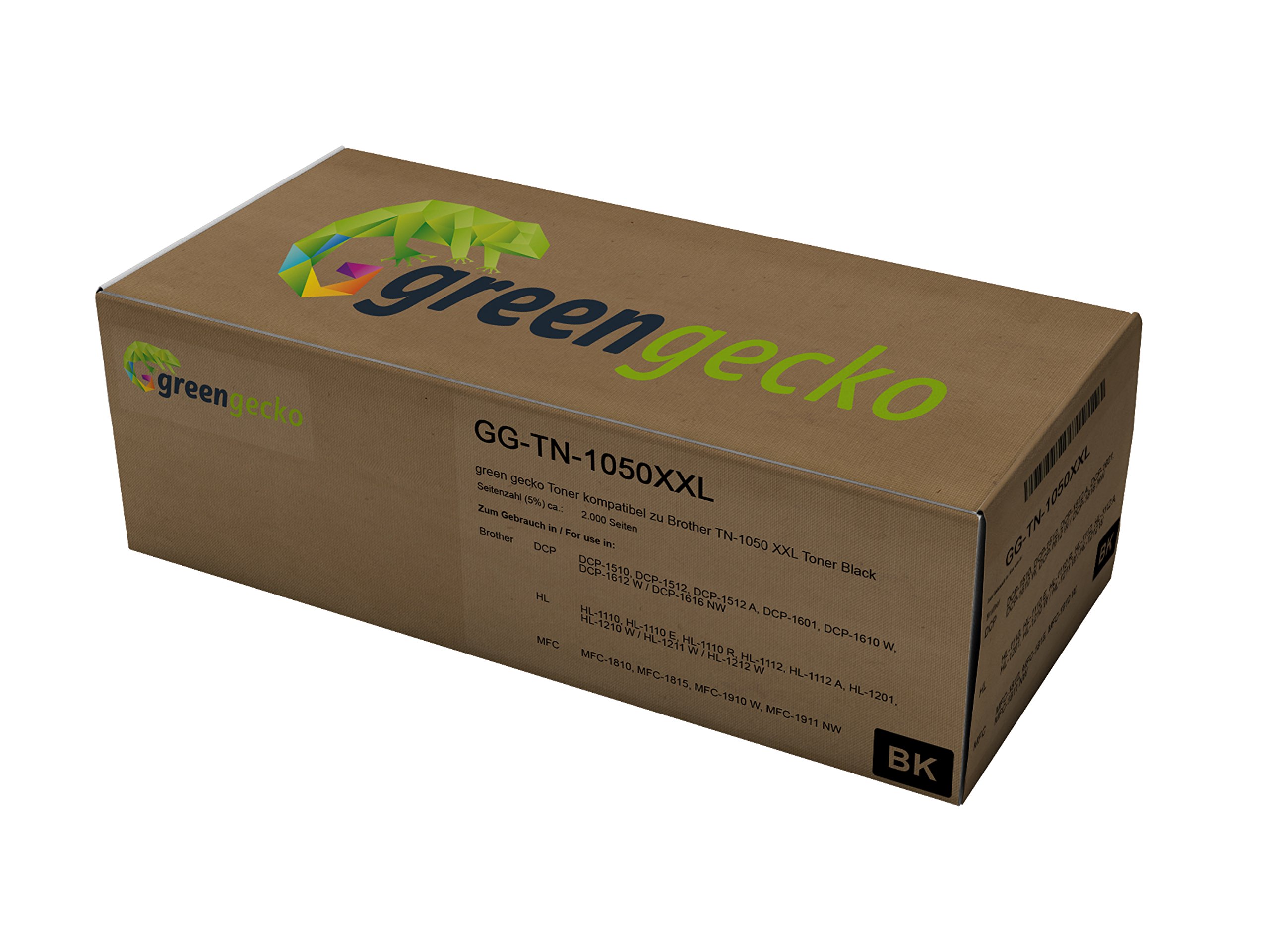 XXL toner zastępuje Brother TN-1050 | 2000 stron (100% więcej zawartości) | do Brother DCP-1510, HL-1110, MFC-1910 W | wkład do drukarki czarny