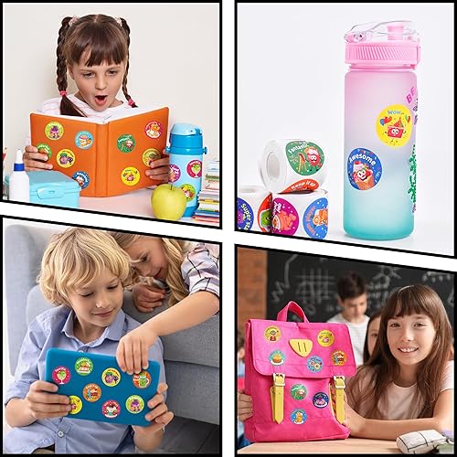 Miniatura 7 de HORIECHALY 3 rollos de calcomanías perfumadas para rascar y oler para niños, 600 calcomanías perfumadas motivacionales para el aula, calcomanías