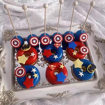 2 Pieces Superhero Themed Silicone Fondant Mold for Cookies, Candy, and Chocolate