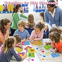 Vista 5 de Juguetes de mano adhesivos de San Valentín con tarjetas para el aula de niños, paquete de 20 unidades, manos pegajosas, regalos de San Valentín