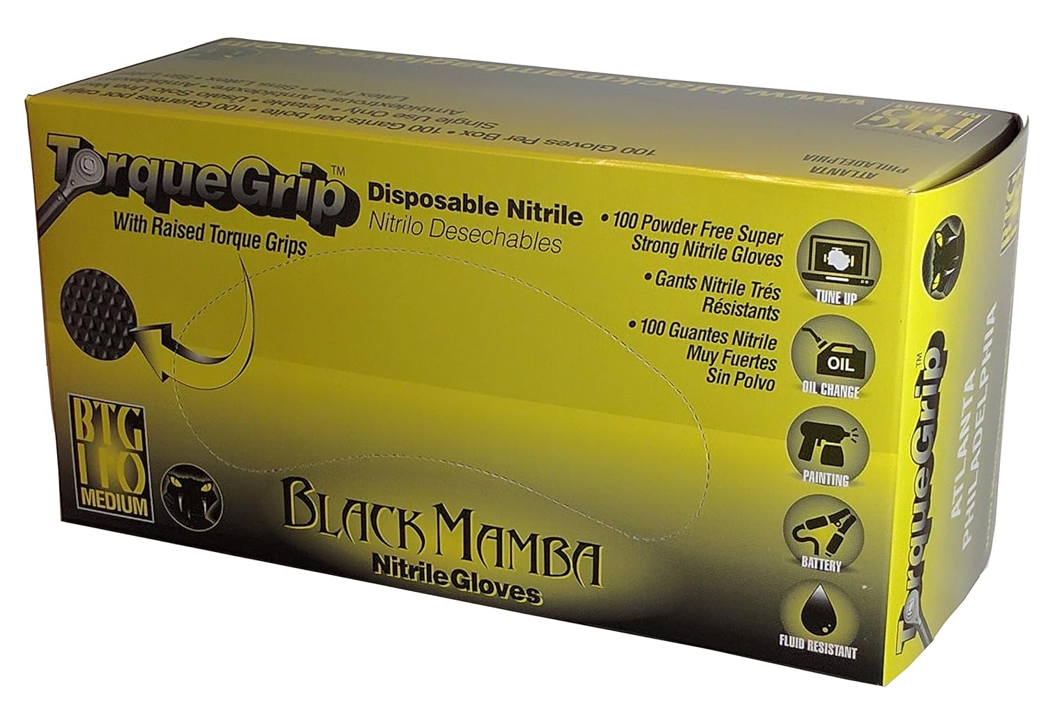 Black Mamba Powder Free Super Strong Nitrile Glove (Medium)