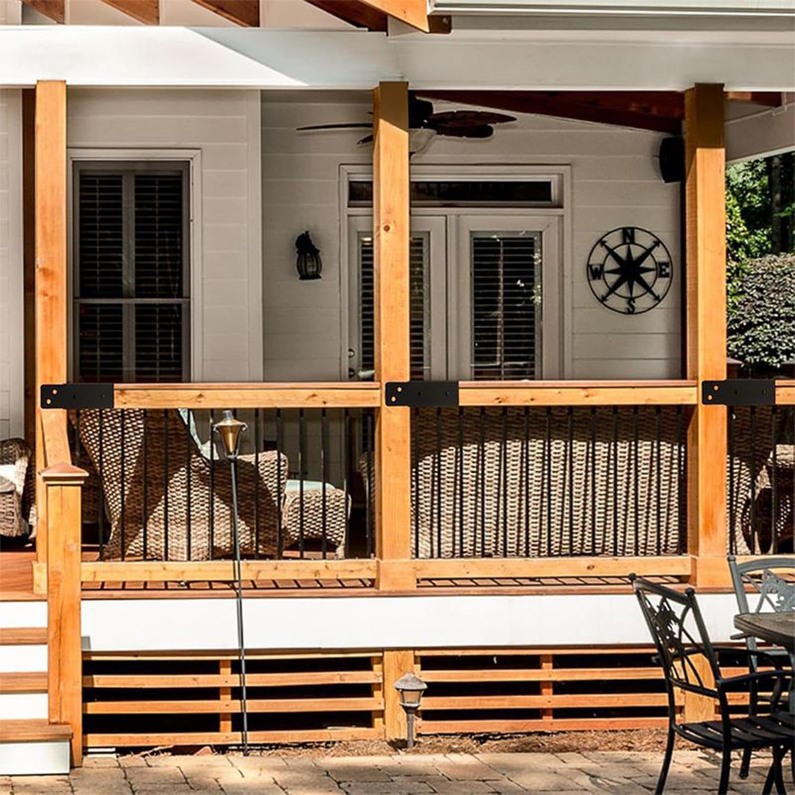 Kit de Soportes para Pérgola, 4 Soportes Elevadores Resistentes para Techo, Accesorios Jardín Garaje Exterior E Invernadero