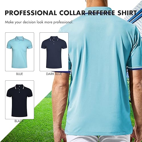 Miniatura 3 de redgino Camisa de manga corta para hombre, de béisbol, sóftbol, árbitro, camiseta de árbitro, tamaño para protector de pecho