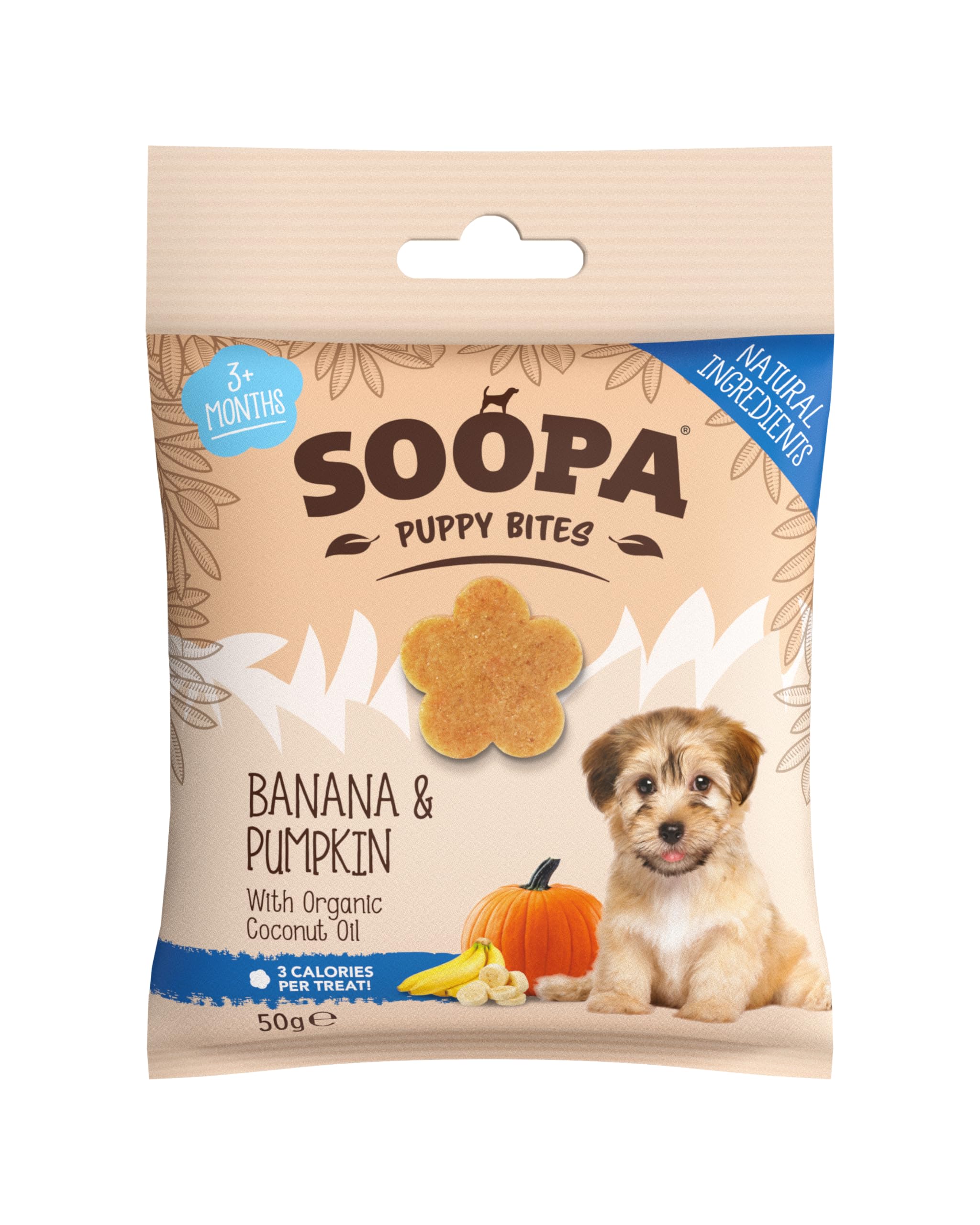 Soopa Banana & Pumpkin Puppy Healthy Bites 50gm