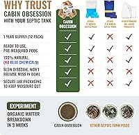 Vista 5 de Tratamiento de cámara séptica, suministro de 1 año de paquetes solubles de bacterias vivas para descarga fácil, 12 unidades, la mejor manera