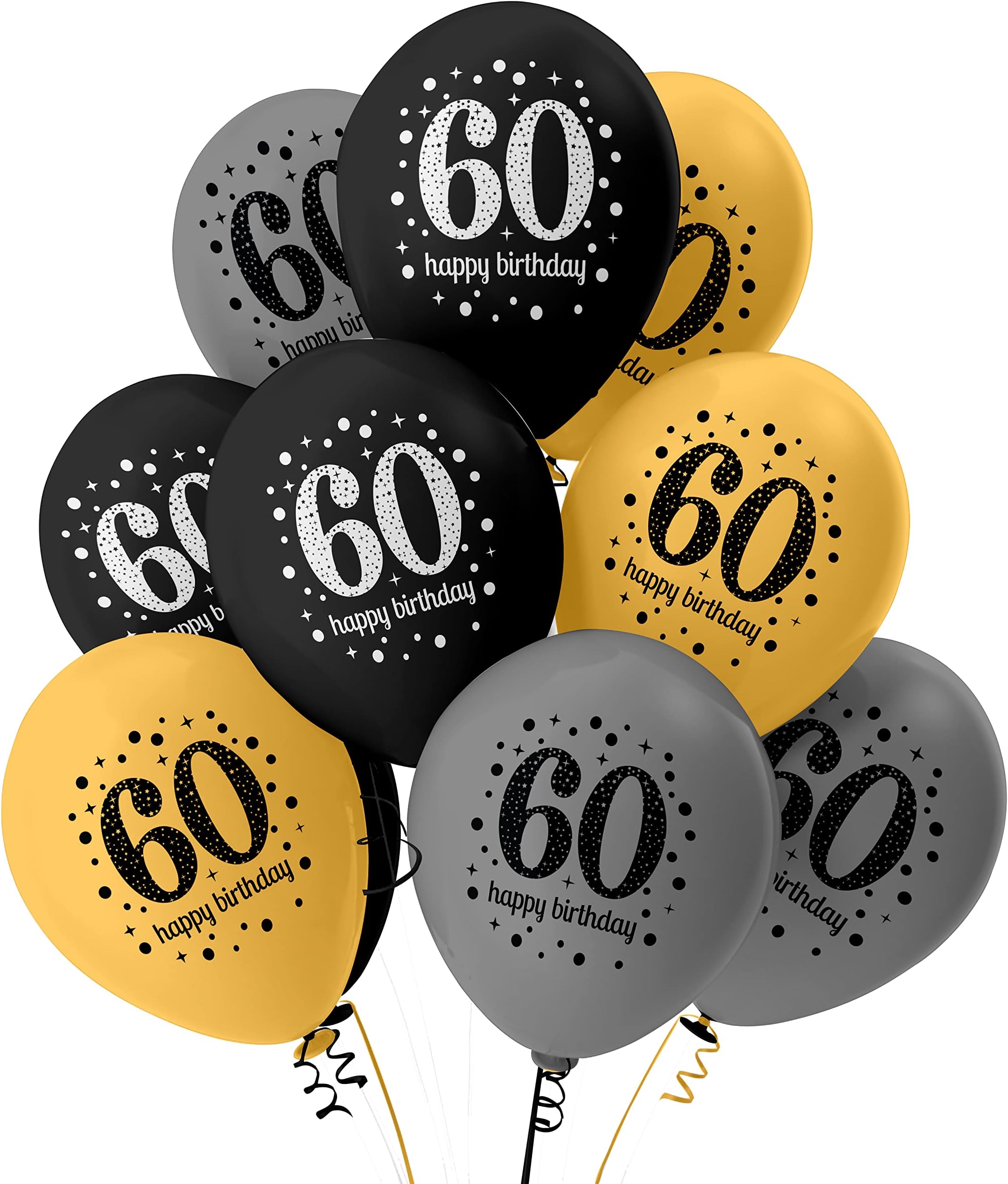 60th Birthday Decoration Kit - Rose Gold Balloon Arch With Number 60 & Banner For Women