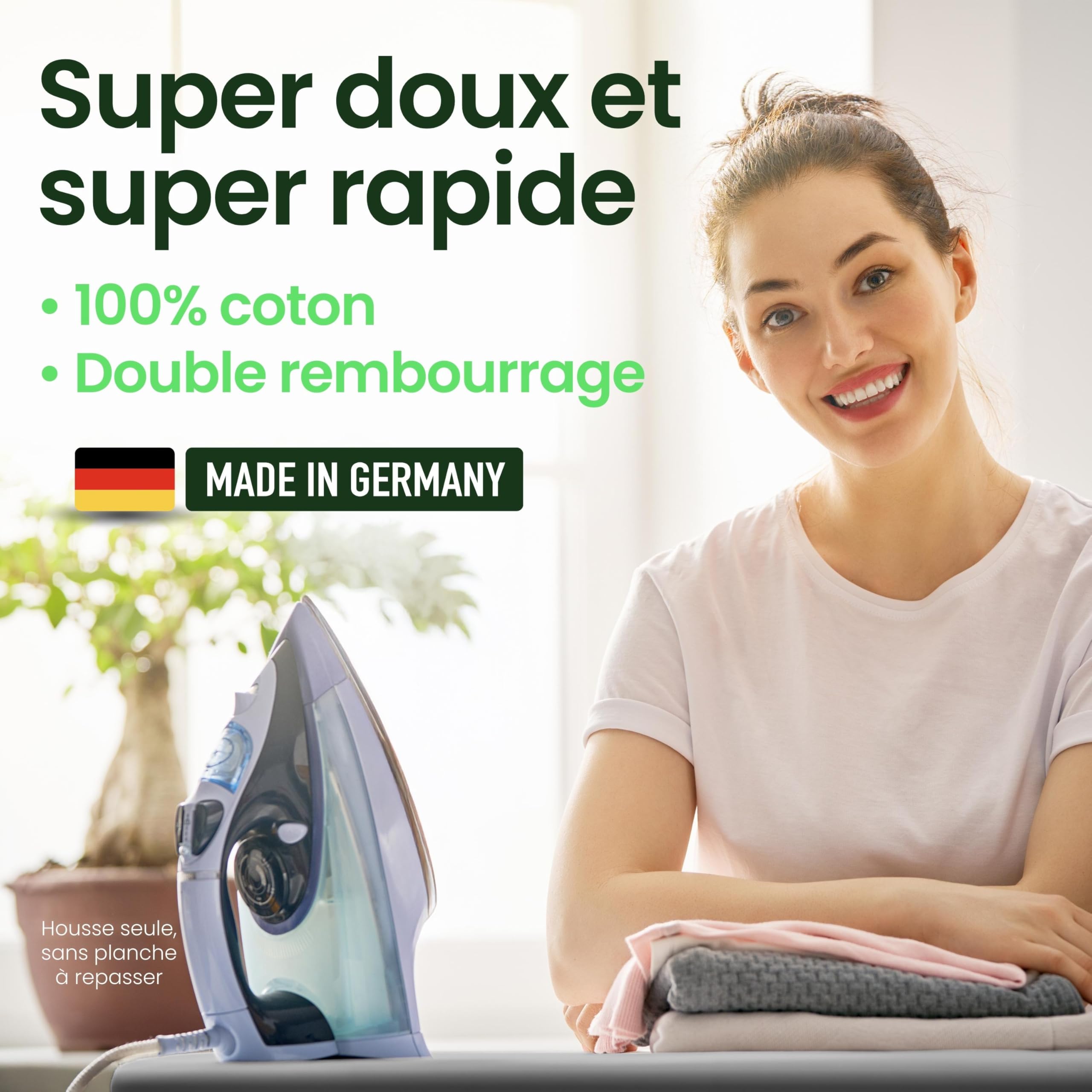 SimplySmooth Housse Premium 120x40 cm | Oeko-TEX 100 | Fabriqué en Allemagne | Confort | pour Tables 115-122x35-40 cm | Taille M - 3