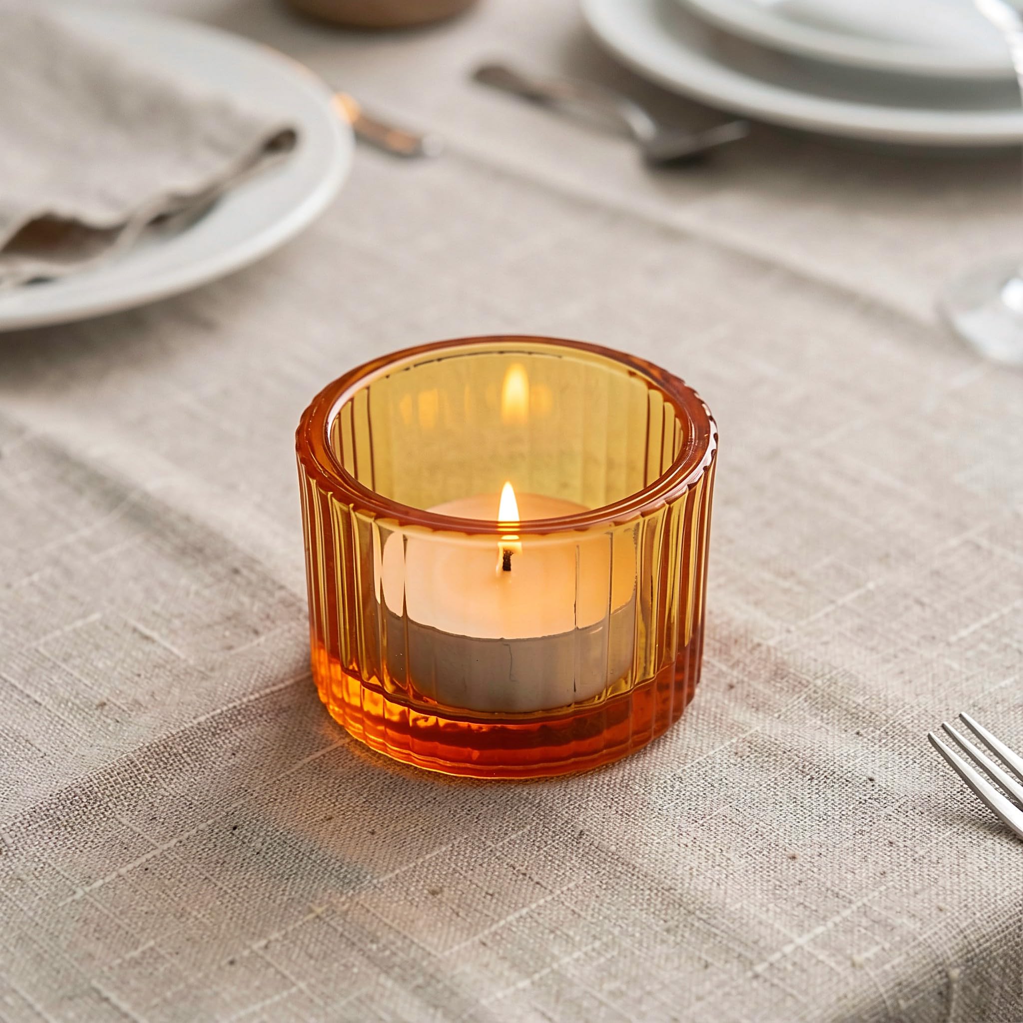 Zerodeko 12 portavelas Transparentes para Velas de té, portavelas de
