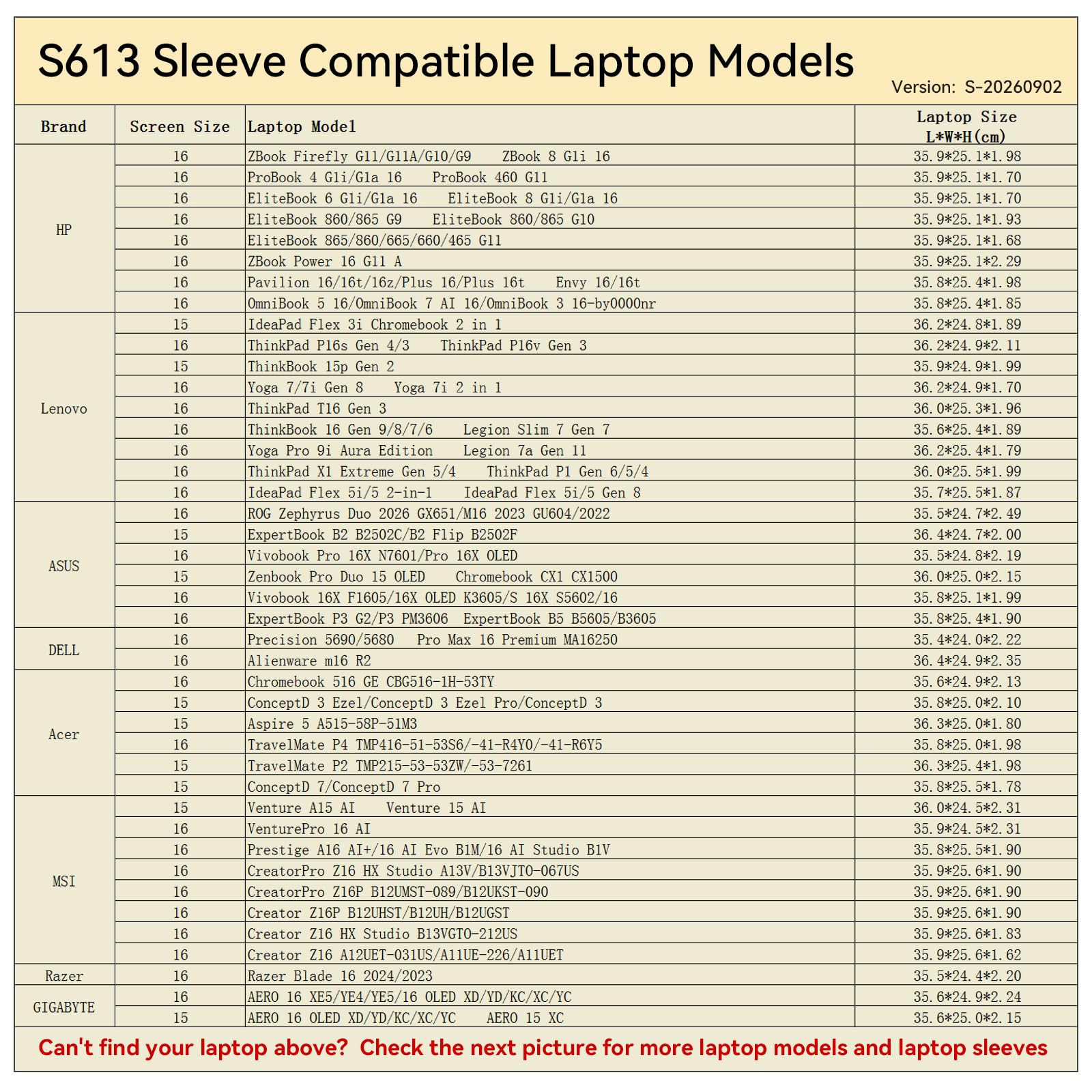 Smatree SlimPro Etui na laptop 16 cali do GIGABYTE AERO 16 XE5/YE4/YE5