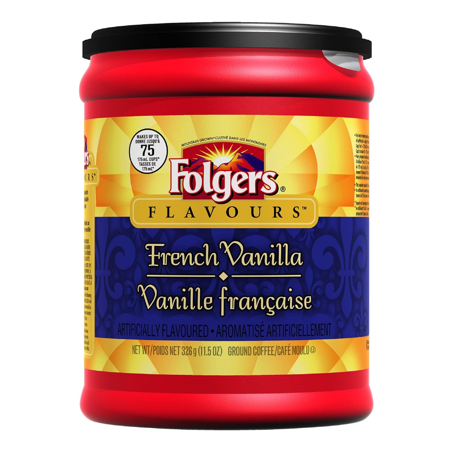 Folgers French Vanilla Coffee (326g / 11.5oz) Made in