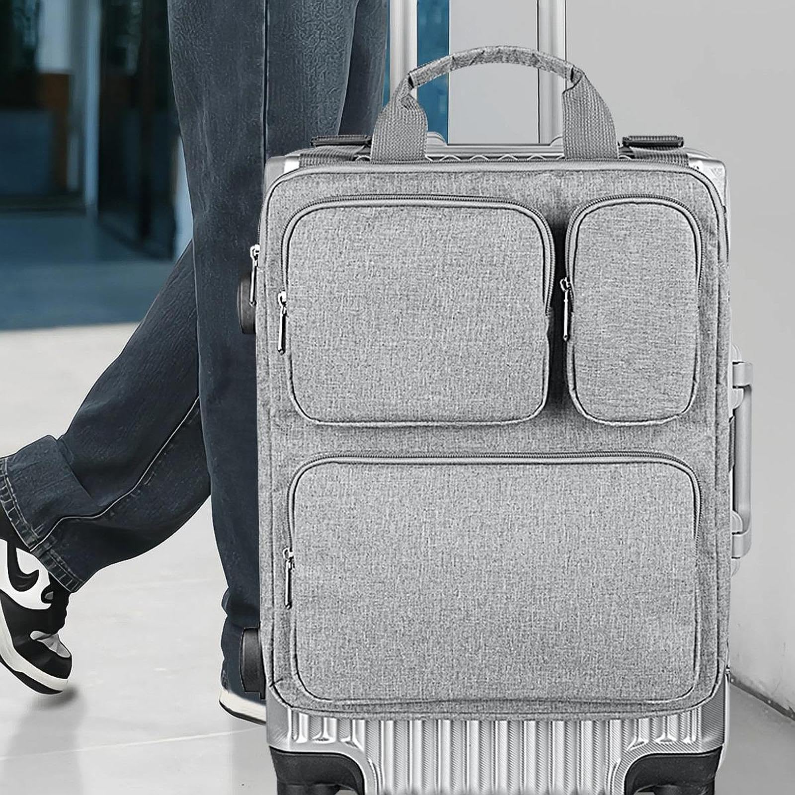 predolo Organizzatore per bagagli per o valigia, borsa per accessori da viaggio con tasche portaoggetti per vacanze all'aperto, Grigio