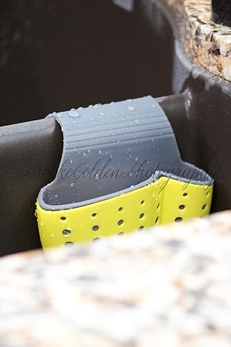 Miniatura 6 de Soporte de esponja para fregadero - Soporte para jabón para fregadero de cocina, organizador de plástico para grifo, organizador doble para