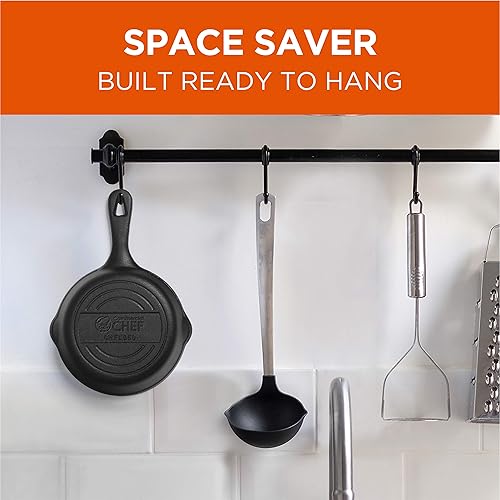 Miniatura 34 de Commercial CHEF Sartén de hierro fundido, sartén cuadrada de hierro fundido pre-sazonado de 10.5 pulgadas