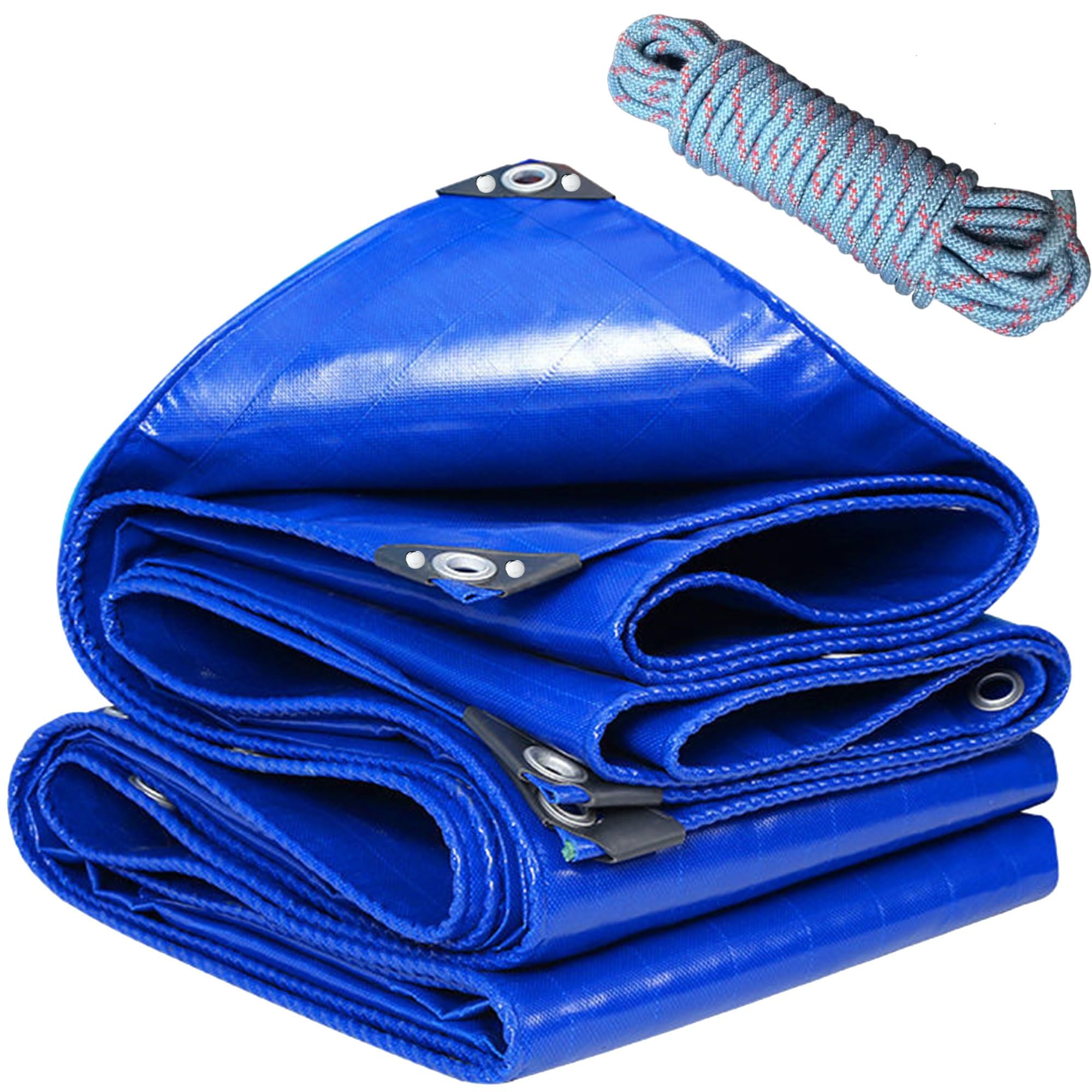 Rhltf Blue Yanfeili Tarpaulin,1.5X25m 520G/M² Tent Pvc Waterproof Tarp,Camping Ground Sheet Garden Cover Up In Sky
