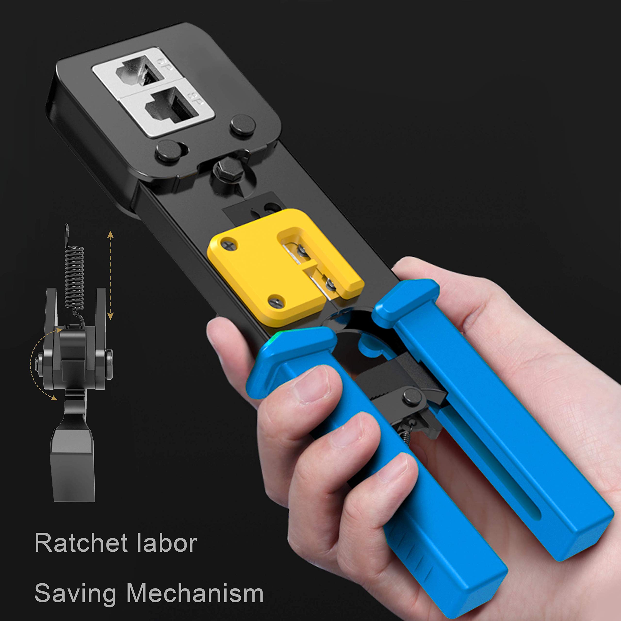 Yangoutool EZ RJ45 crimpatrice crimpatrice per RJ-45 RJ12 RJ11 End passante e connettori legacy