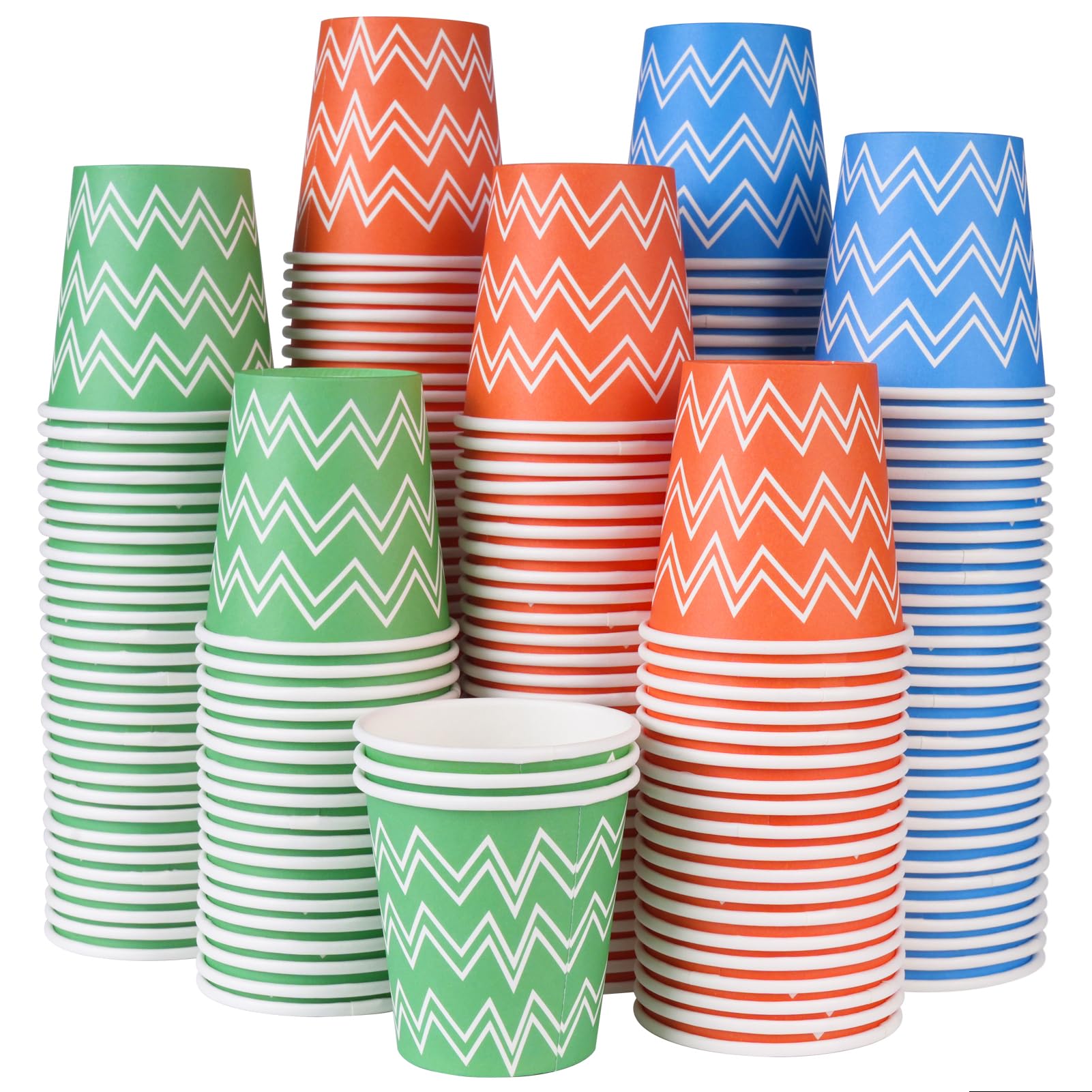 300 Pack 3 oz Bathroom Cups, Disposable Paper Cups, Small Mouthwash Cups for Bathroom, Thick and Sturdy Snack Cups for Daily Use (Ripple 300Count)