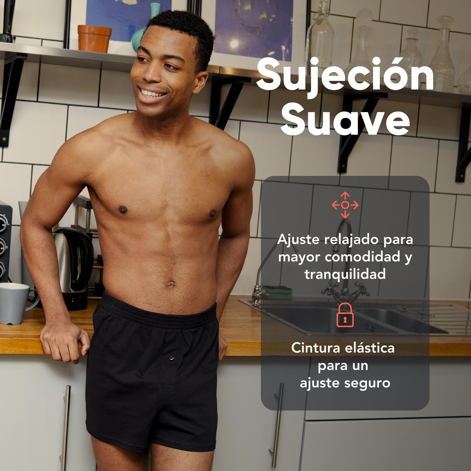 FM London Calzoncillos sueltos (pack de 6) para hombre - Algodón suave, transpirable, ajuste cómodo