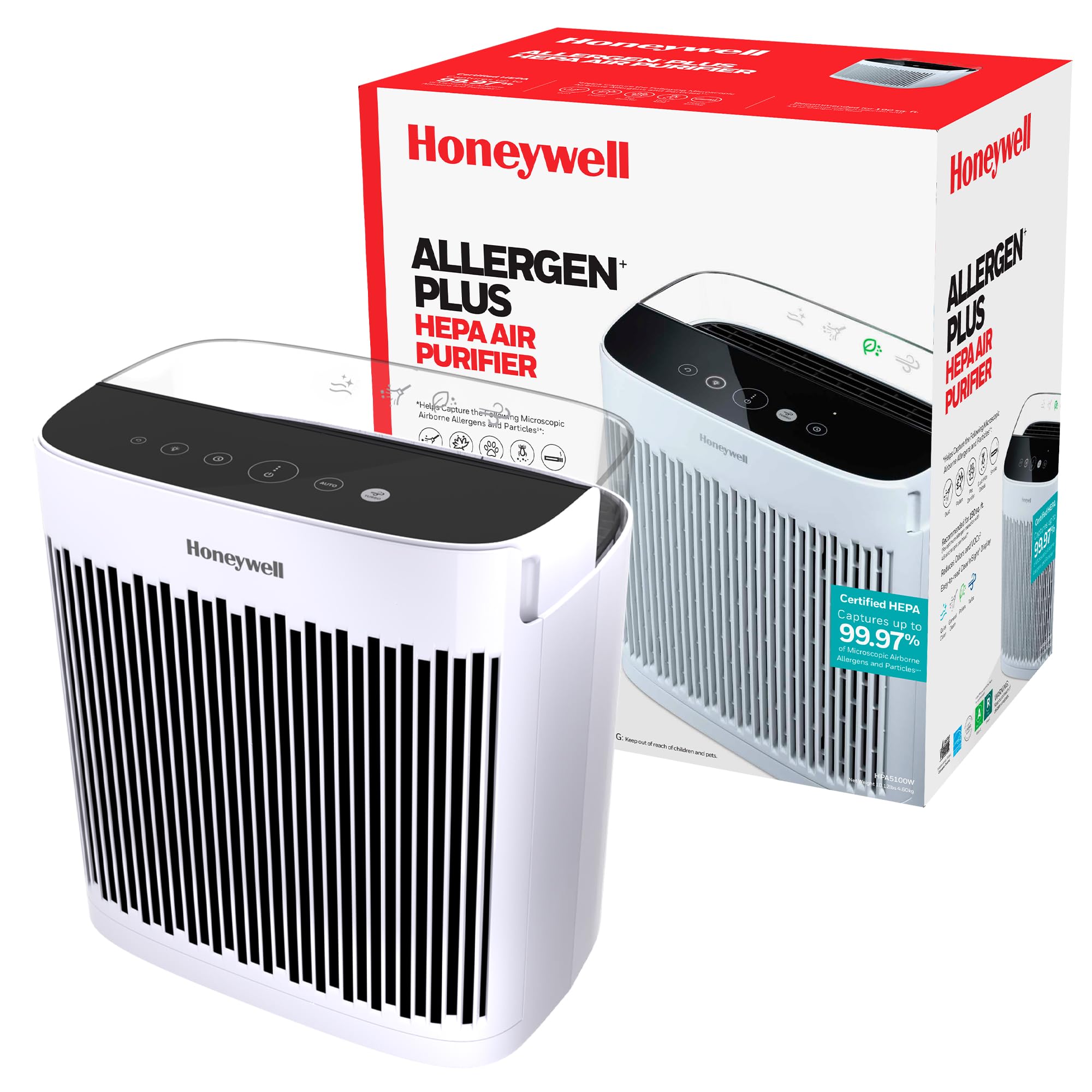 Honeywell HEPA Air Purifier for Large Rooms, Black