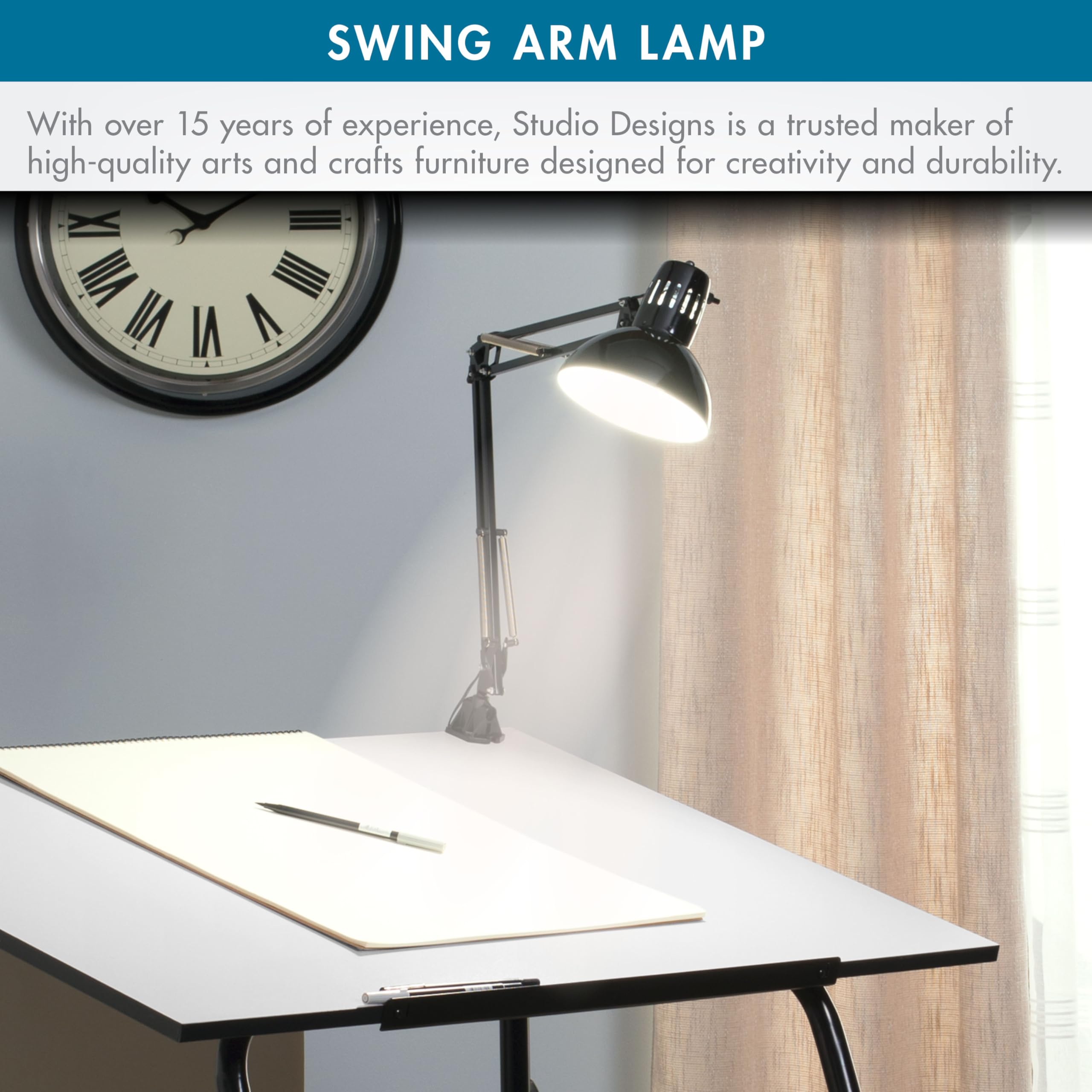 Amazon.com: Studio Designs Swing Arm Lamp with 13-watt CFL Bulb