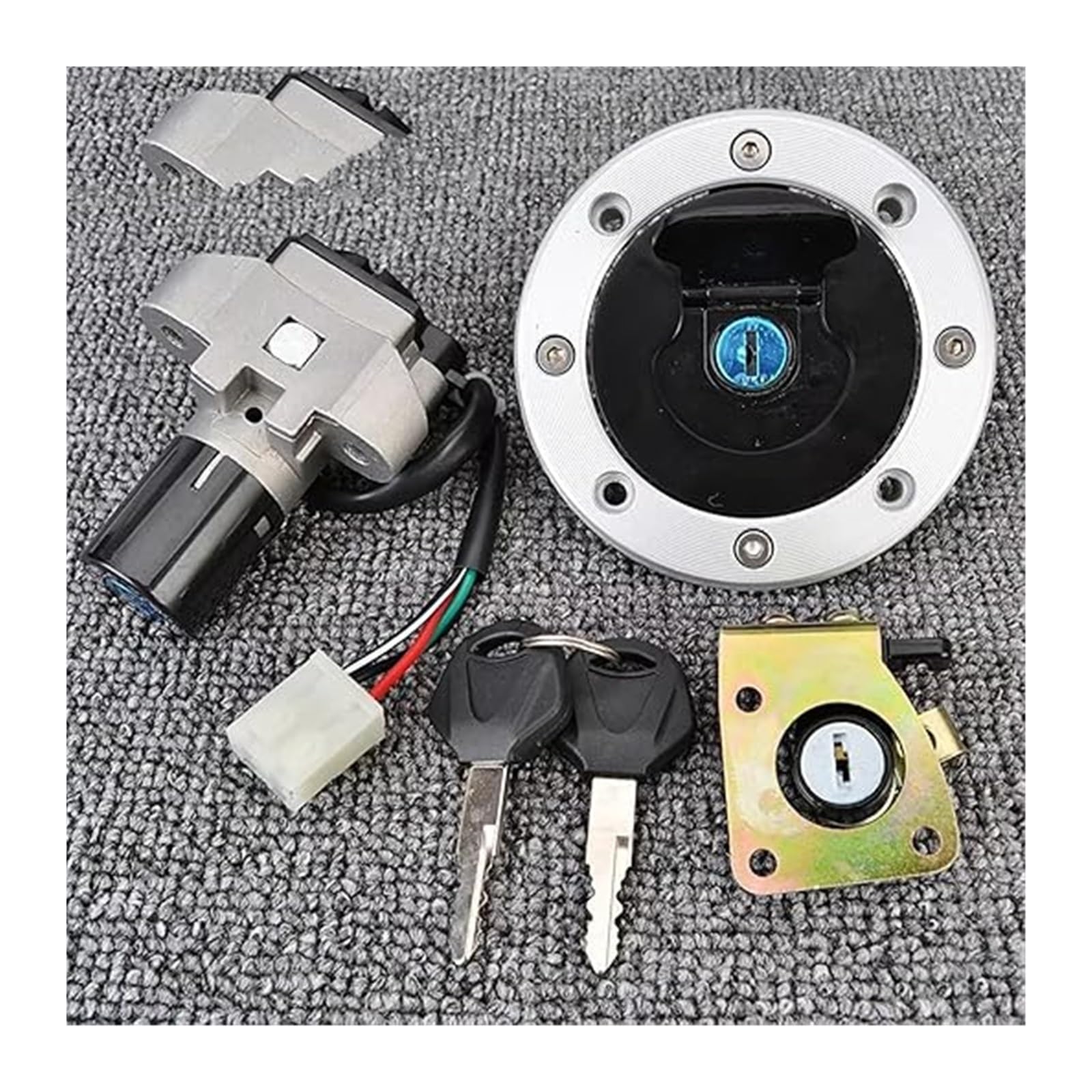 Interruttore Di Accensione Blocco Kit Serratura Sella Interruttore Accensione Tappo Serbatoio Impulso Per Suzuki Per GS500 Per GSF400 Per GSF250 Per Bandit Per GK7AA 250 77A VS/S
