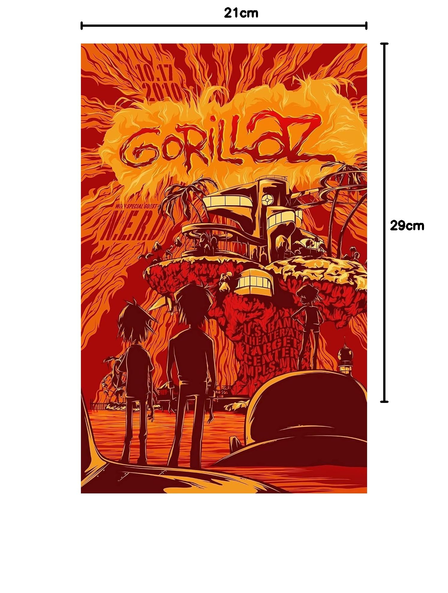 Generic Gorillaz Music Hip Hop Band Poster Wall Art Picture A4
