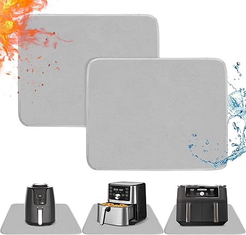 Tapetes resistentes al calor para encimera, tapetes ignífugos de 15 x 18 pulgadas resistentes al calor para freidora de aire, protector de encimera