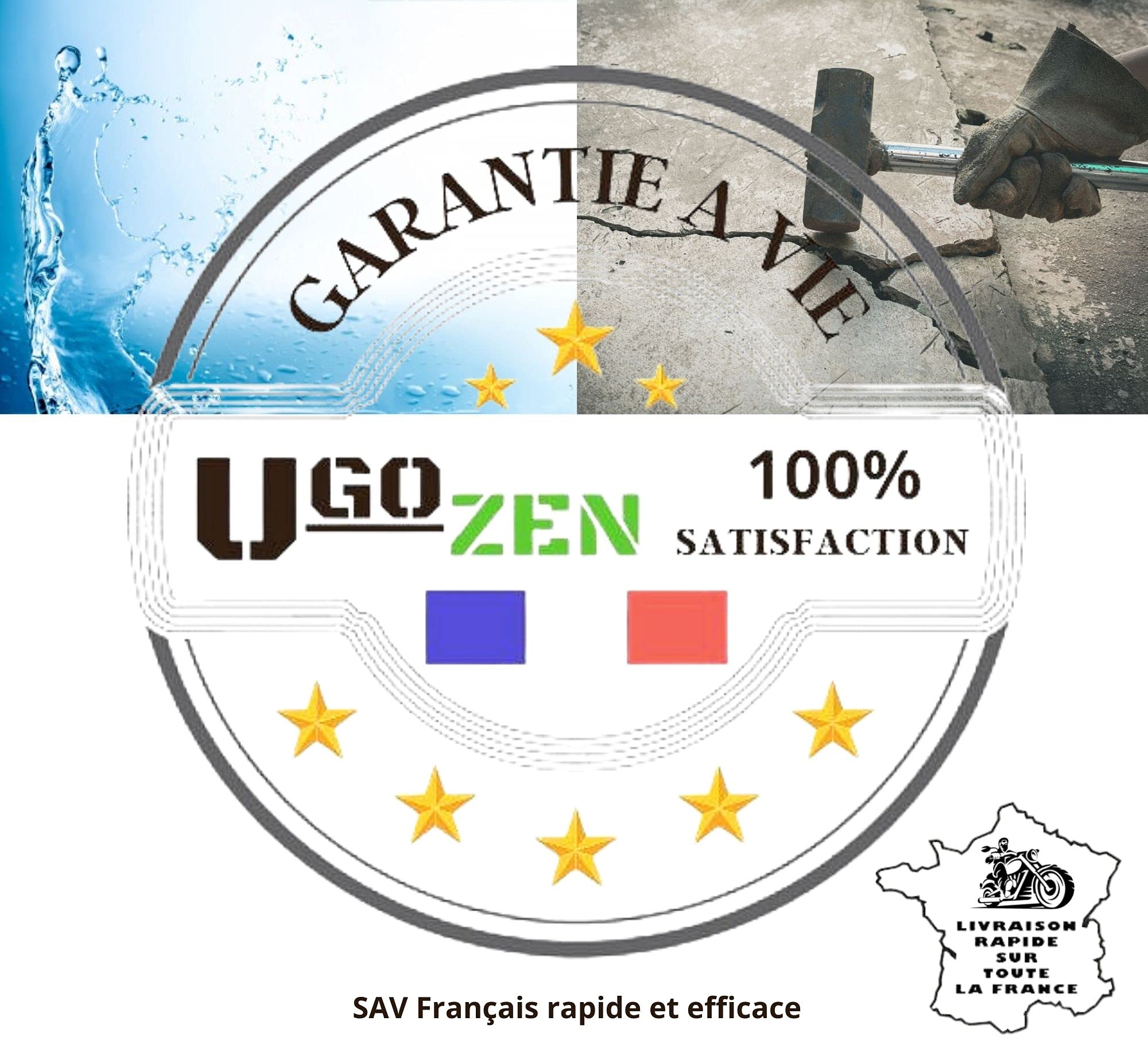 Ugozen Poignée de Porte Avant Gauche et Droite, Clanche de Portière pour RENAULT TWINGO (1993-2007) / KANGOO (1998-2010) (JAUNE/VERT) ✯Marque FRANÇAISE ✯
