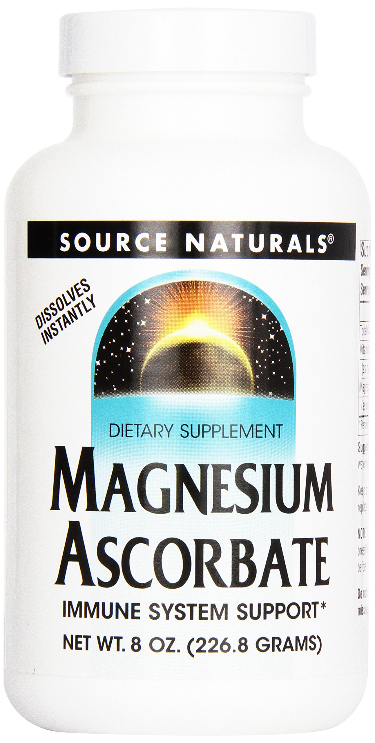 Source Naturals Magnesium Ascorbate, Powder, 8 Ounce (Pack of 12)