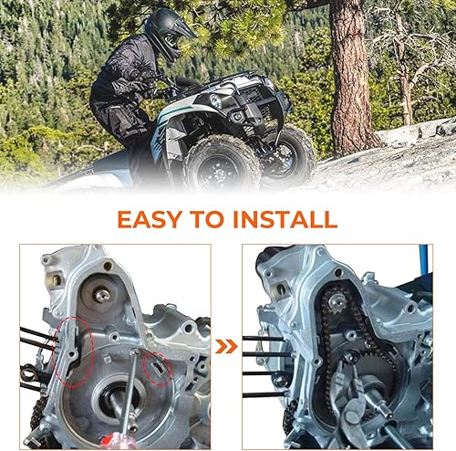 Miniatura 6 de Cadena de arranque para motocicleta china de 4 tiempos, 50 cc, 70 cc, 90 cc, 110 cc, 125 cc, ATV Dirt Bike Go Kart 25H 62 enlaces