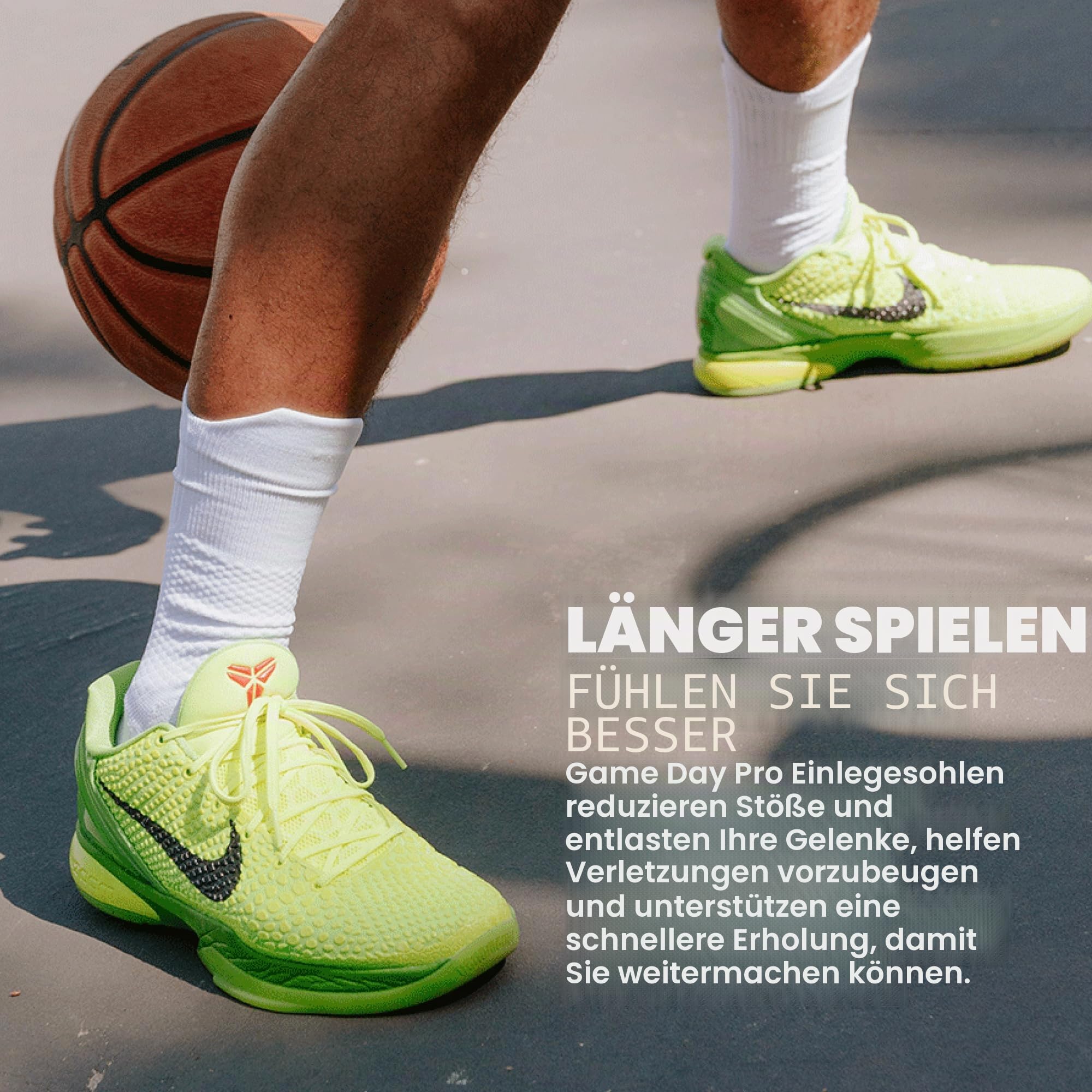 Move Game Day Pro - Ultimative Performance Sporteinlagen für Basketball, Volleyball, Fußball, Tennis, Leichtathletik, Baseball, Laufen und aktiven Lebensstil. Zusätzliche Stoßdämpfung