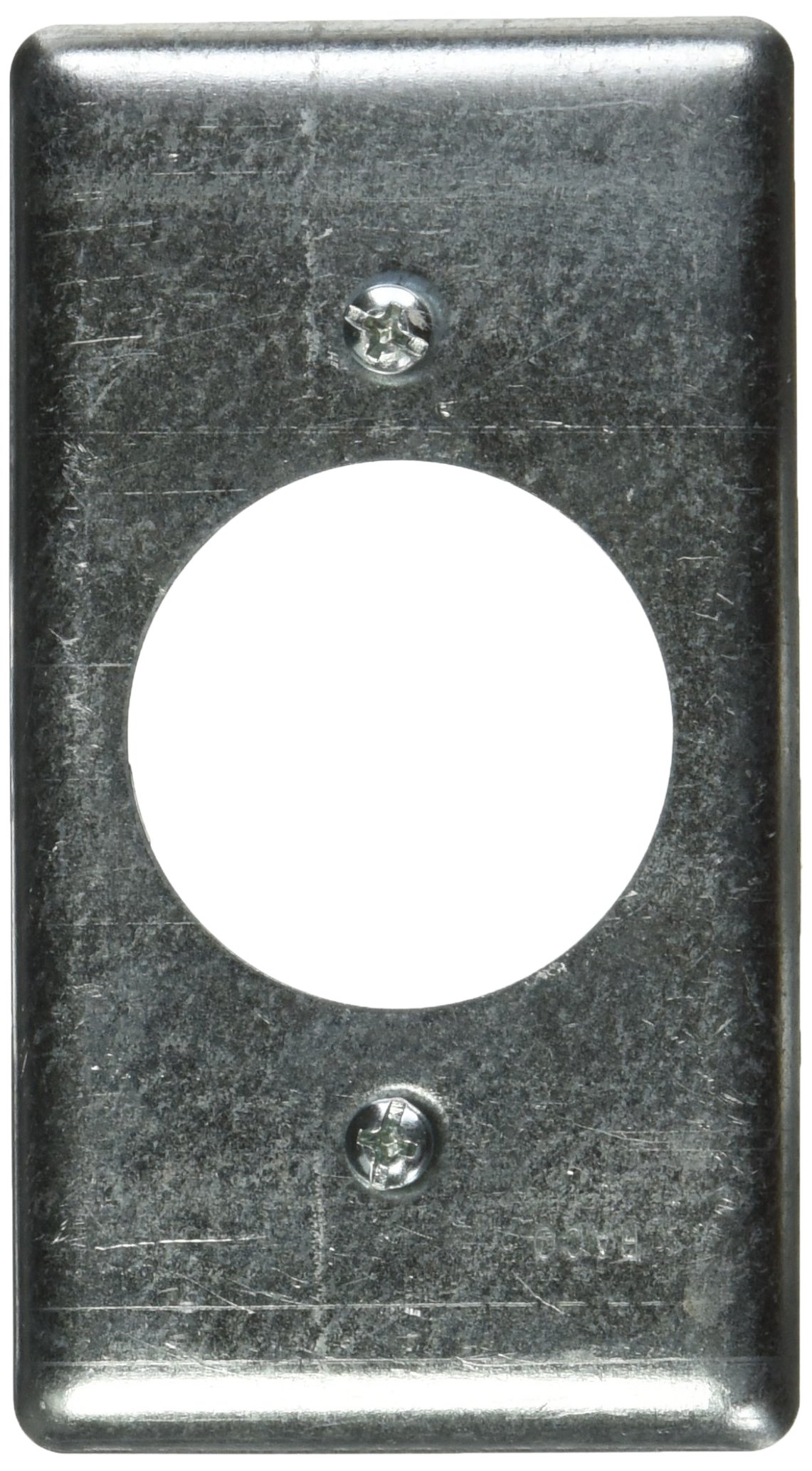 RACOHubbell 867 Flat Handy Box Cover, 4-3/16 In L X 2-5/16 In W, Gray, Steel, 4-3/16" 2-5/16" W, product specific