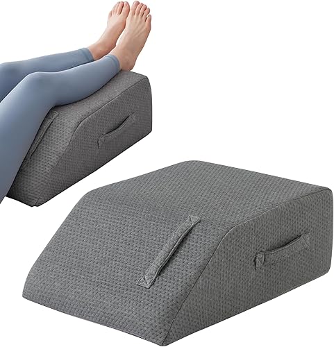 Almohada de pierna con elevación de circulación sanguínea, cuña de pierna para elevación para hinchazón, almohada de elevación de piernas para
