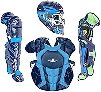 Vista 9 de All-Star Eje S7 de 9 a 16 años – Kit de equipo de captura de béisbol (incluye casco, protector de pecho, protectores de piernas), cumple con NOCSAE