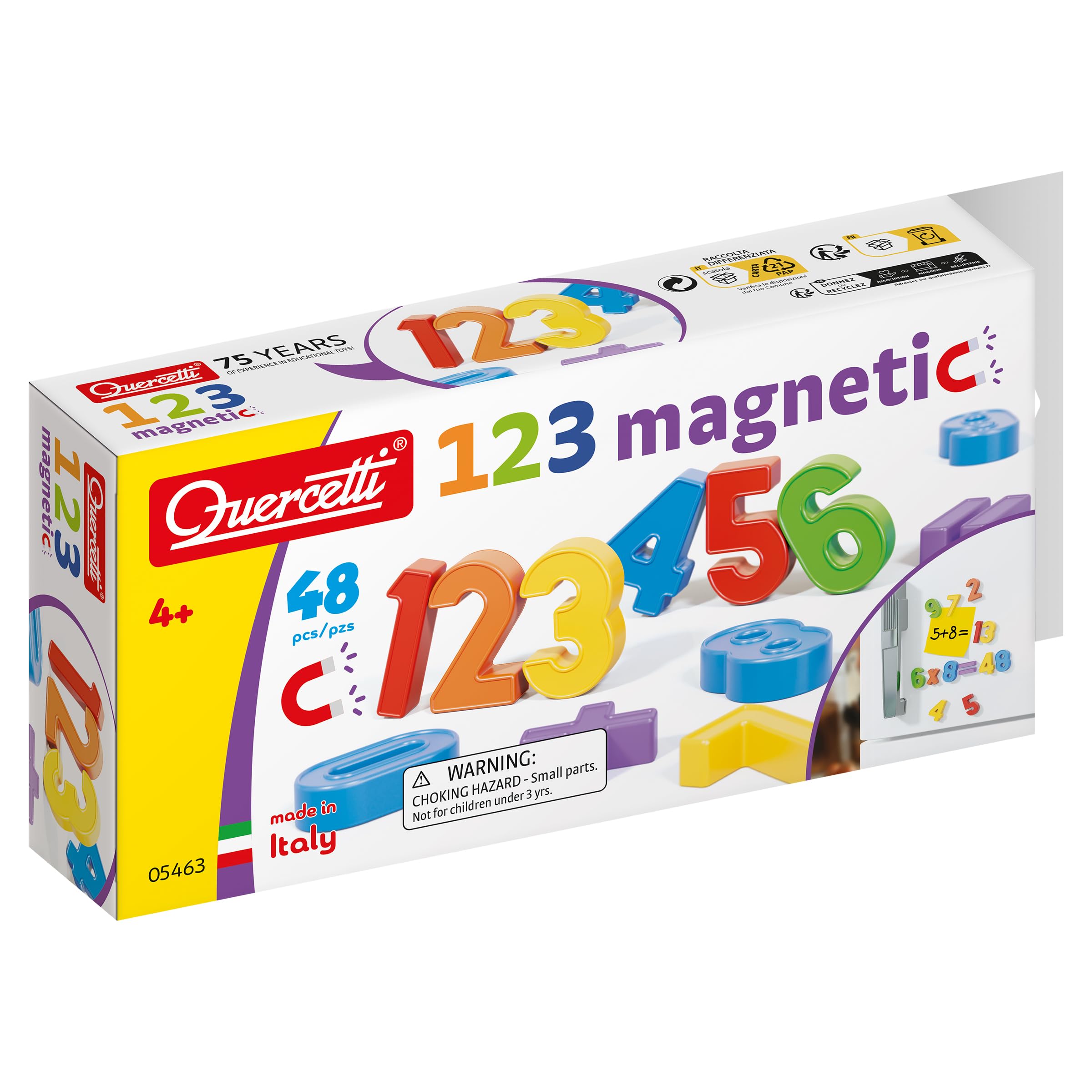 Quercetti 5463 Quercetti-5463 Refill Numbers-Magnetic Letters & Words