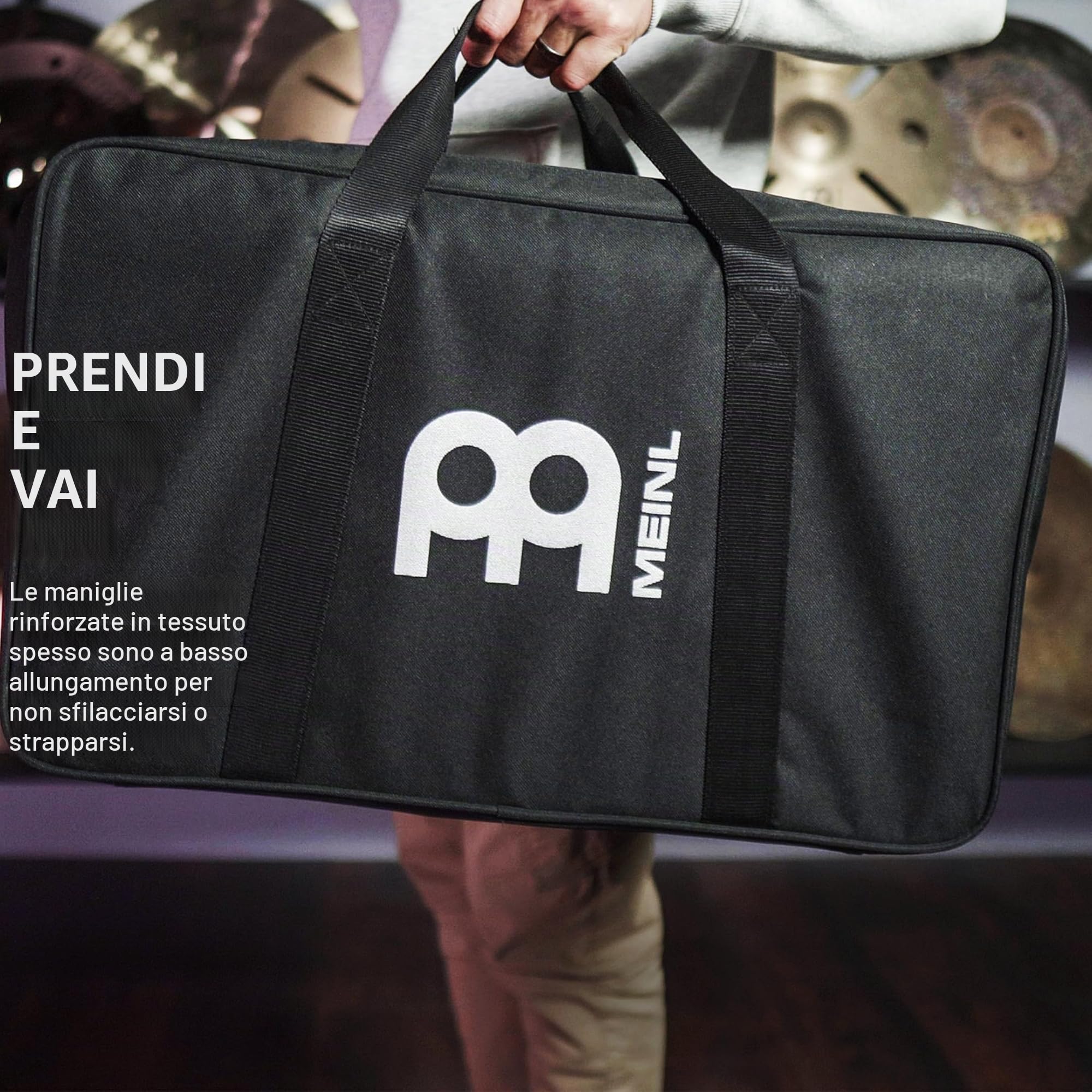 Meinl Percussion MSTCJB, Custodia da viaggio per cajon, Misura standard, Nero