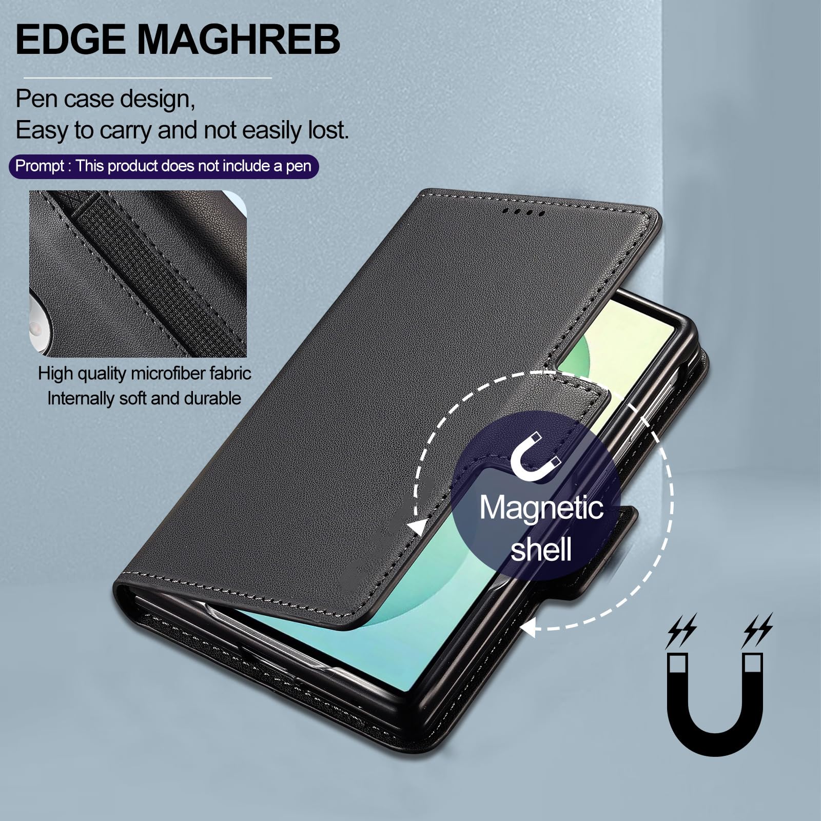 Portfel etui do Samsung Galaxy Z Fold 8, skóra vintage z klapką