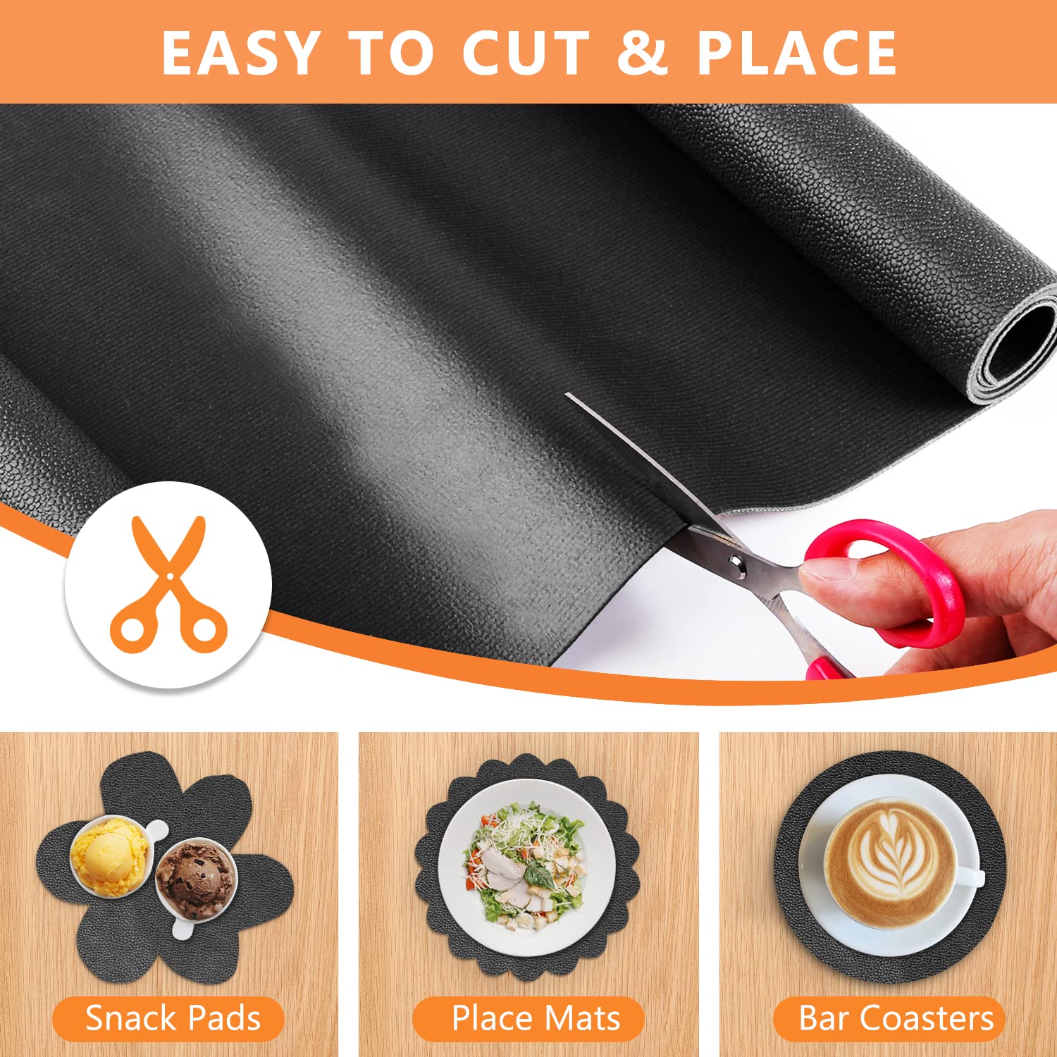 Revestimiento de estante para cajones de cocina, forros de gabinete, forros no adhesivos para refrigerador, con mantel individual impermeable y duradero para armarios, estantes de despensa, baño,