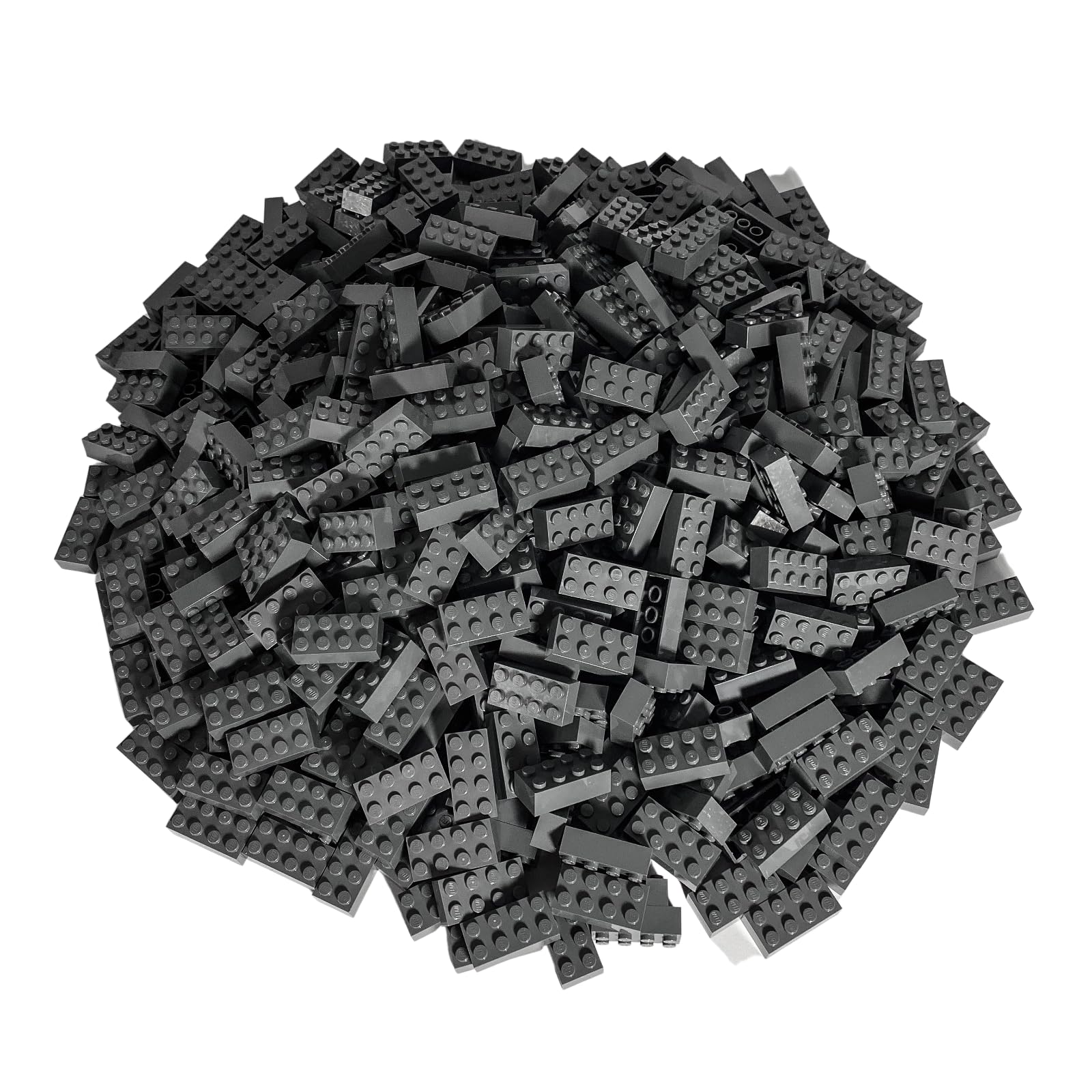 LEGO Classic. 100 Pezzi 2 x 4 Pietre con separatore in Pietra (Grigio Scuro)