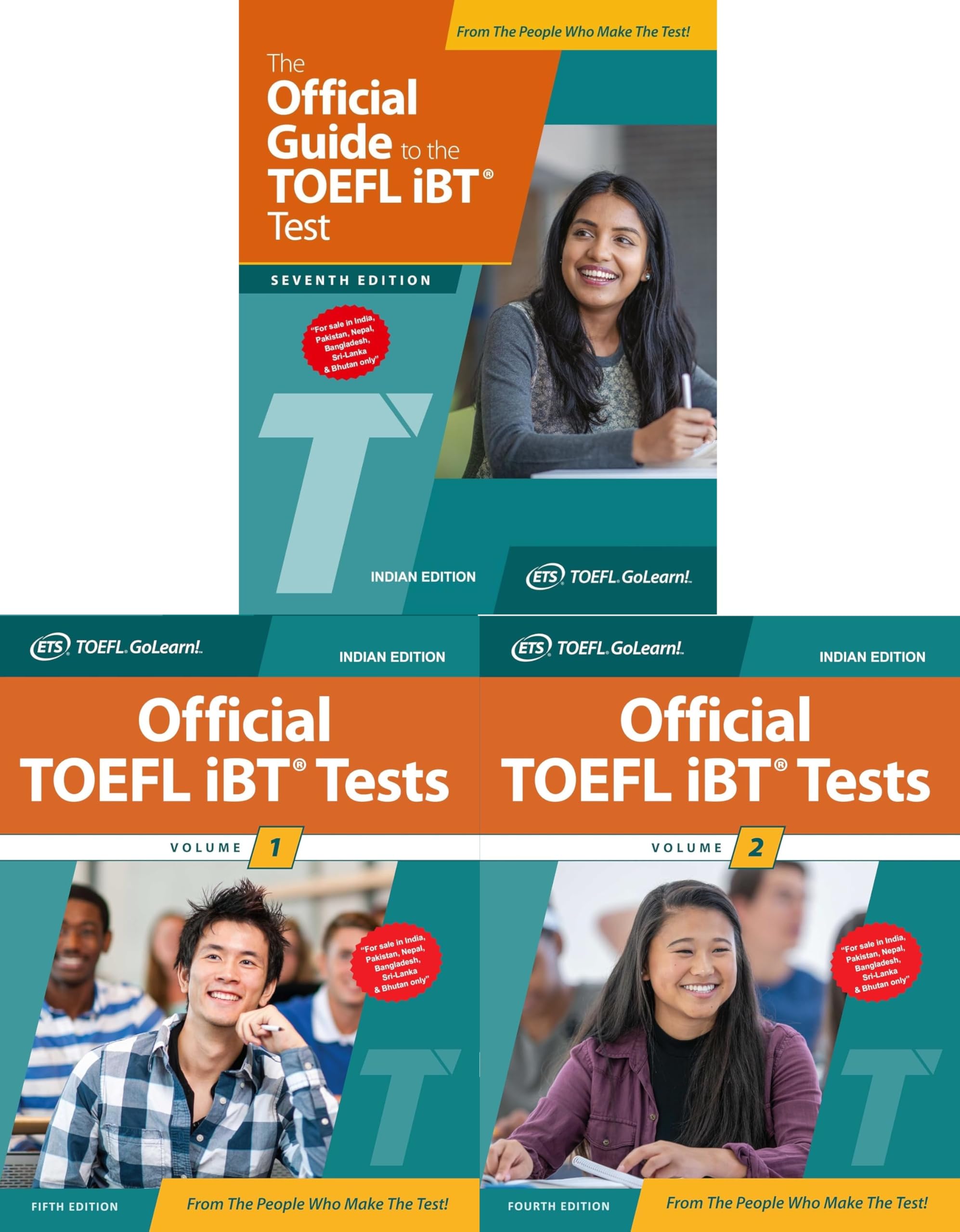 ETS - The Official Guide to TOEFL iBT - 7th/Ed. + Official TOEFL iBT Tests Part 1 + Part 2 - Set of 3 Books - All 2024-25/Ed. - with Online Access to Study Resources Product Bundle – 13 August 2024