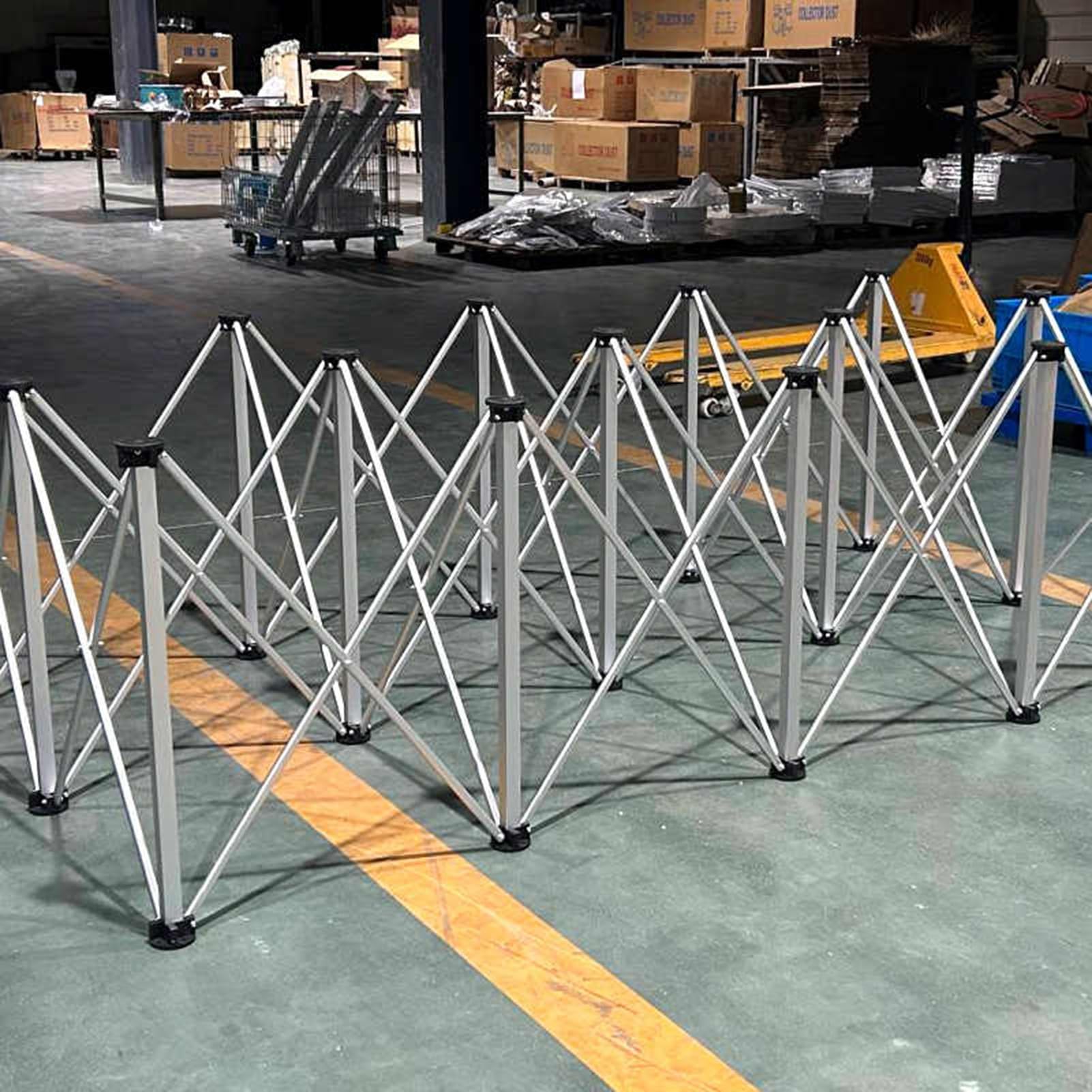 Caballete Plegable, Banco De Trabajo/estación De Trabajo Portátil, Mesa De Trabajo Resistente For Obras, Acero Inoxidable, Capacidad De 1500 Kg, 6/8/10/12/15 Patas De Soporte.(1135x600x730mm)