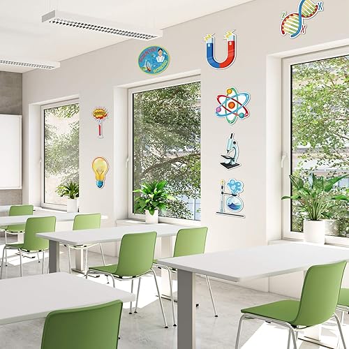 Miniatura 5 de 48 piezas de recortes de laboratorio de ciencias para decoración de tablón de anuncios para aula, recortes temáticos de ciencia, decoración de