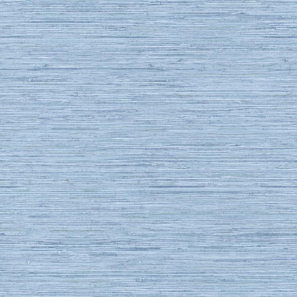 York Wallcoverings Nautical Living Horizontal Grass Cloth Removable Wallpaper, Faded Deni Blue/Chambray Blue/Grey 20.5" x 33" Blue .188